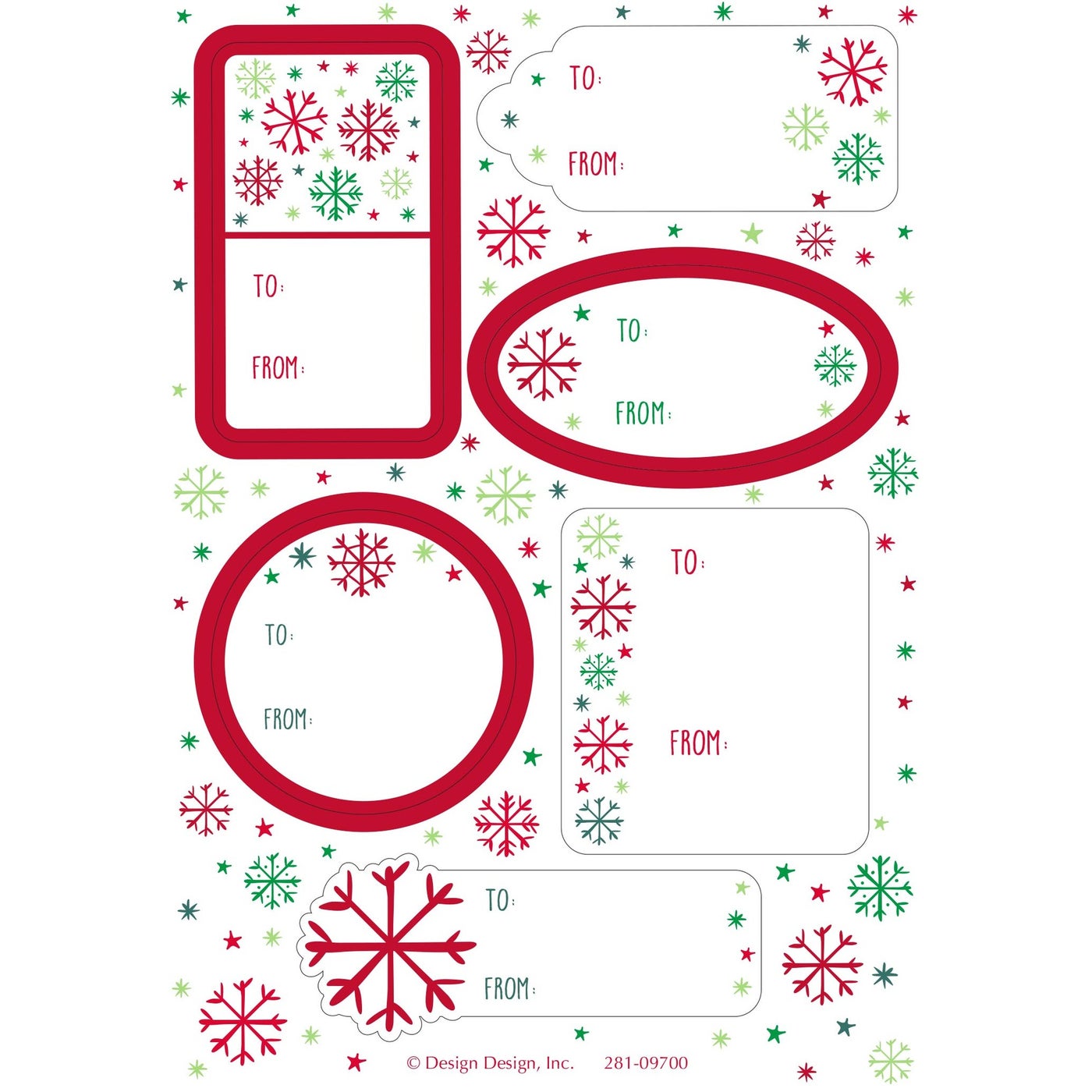 Snowflake Mix Labels – Paper Fiesta