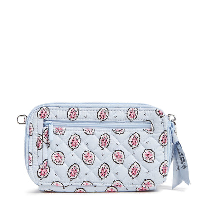 RFID All in One Crossbody Bag in Cotton - Magnifique Leaf