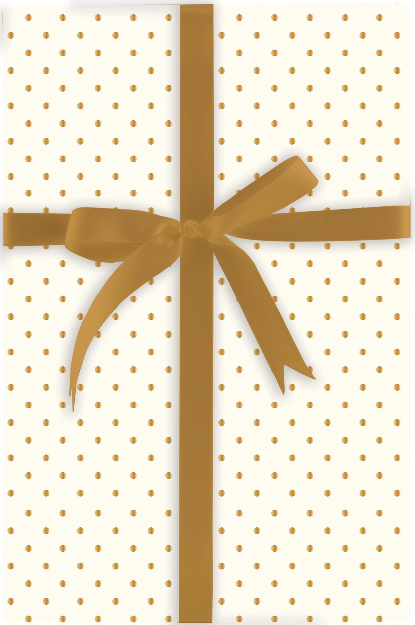 Gold Swiss Dots Roll Wrap-Cream