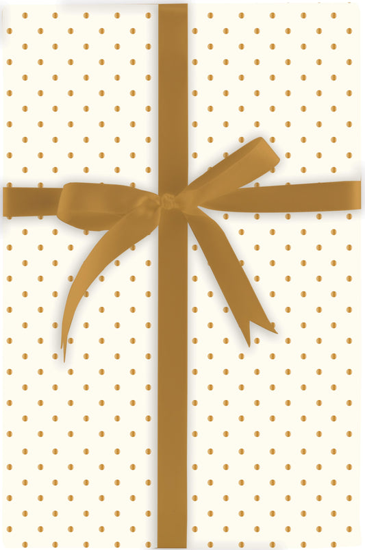 Gold Swiss Dots Roll Wrap-Cream