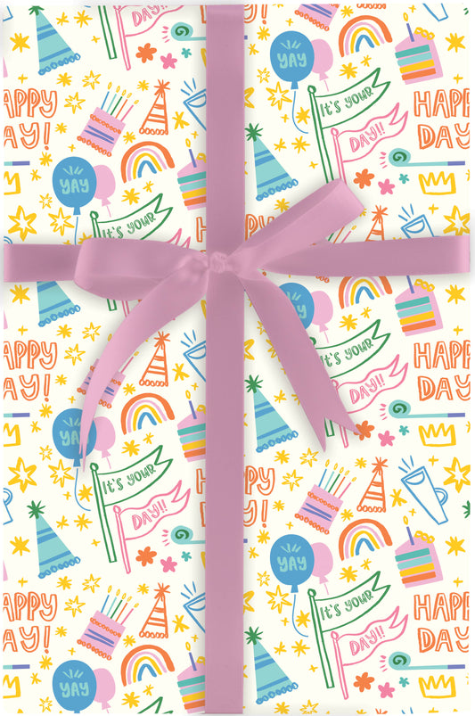 Happy Day Doodles Roll Wrap