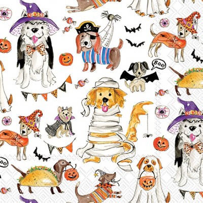 Halloween Dogs Beverage Napkin - RB