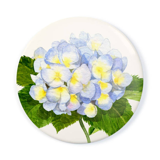 Early Hydrangea - Pocket Mirror with Wool-Felt Pouch