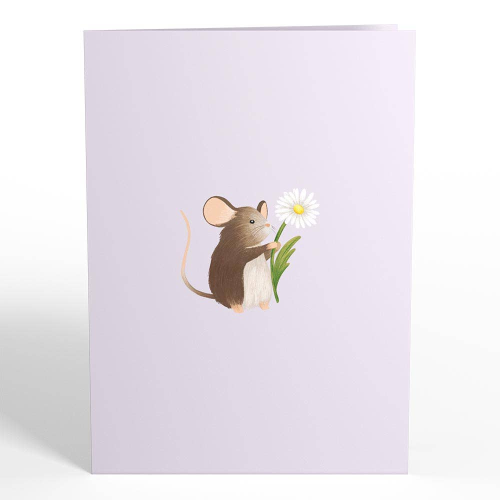 Field Mouse in the Flowers 5*7" Pop-Up Card