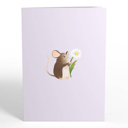 Field Mouse in the Flowers 5*7" Pop-Up Card