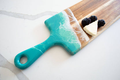 Resin Cheese board / Charcuterie Board - Baguette 5"x24": Onyx