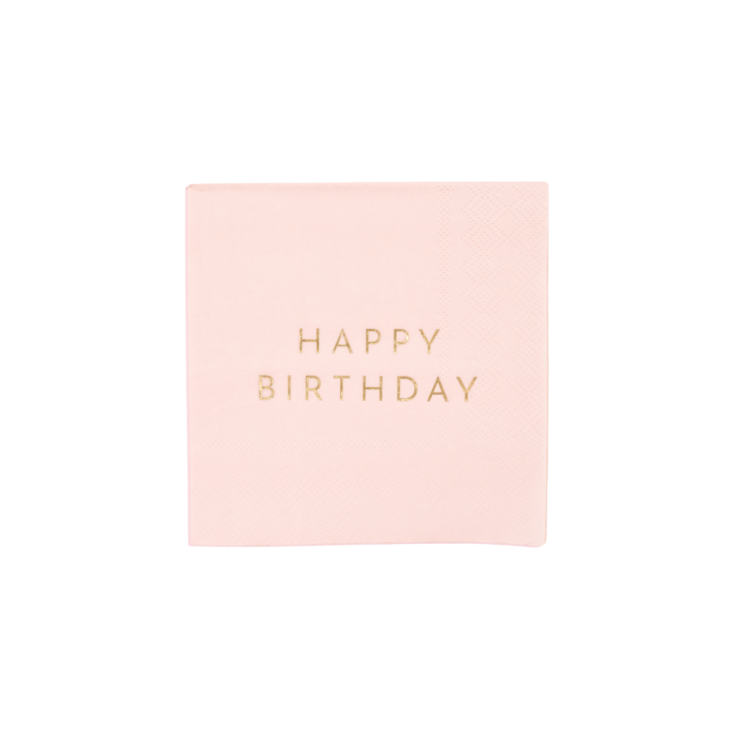 PETAL PINK SIGNATURE HAPPY BIRTHDAY COCKTAIL NAPKINS