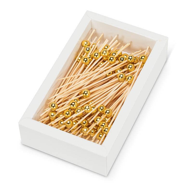100 Piece Gold Ball Pick-4.5"L