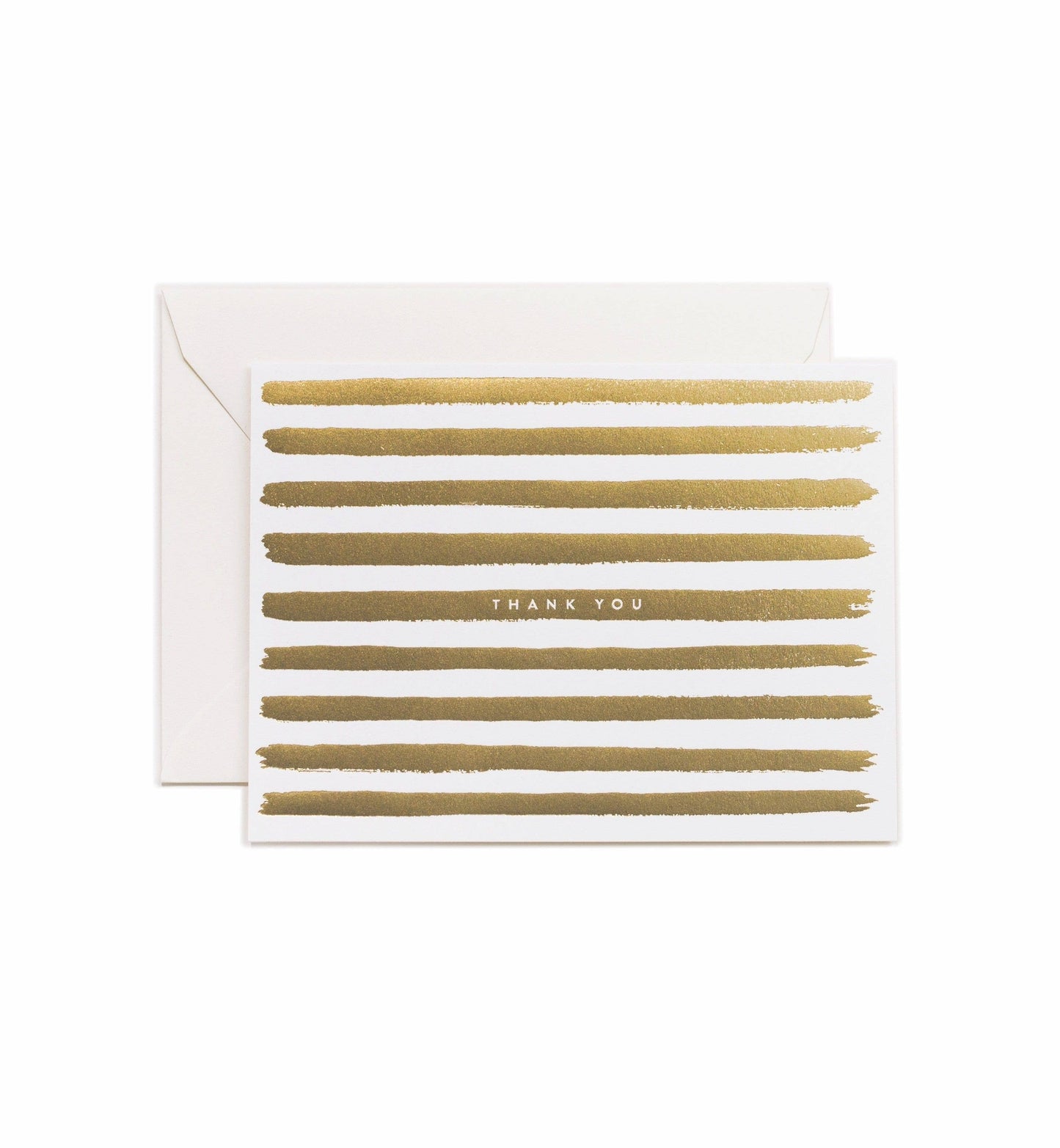 Gold Stripes Thank You Card