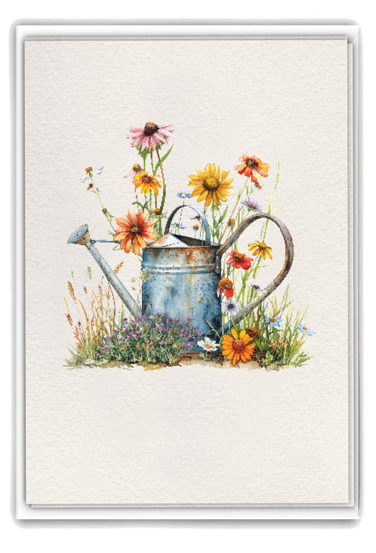 Watering Can with Wildflowers boxed notes