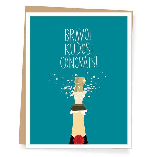 Champagne Congratulations Card