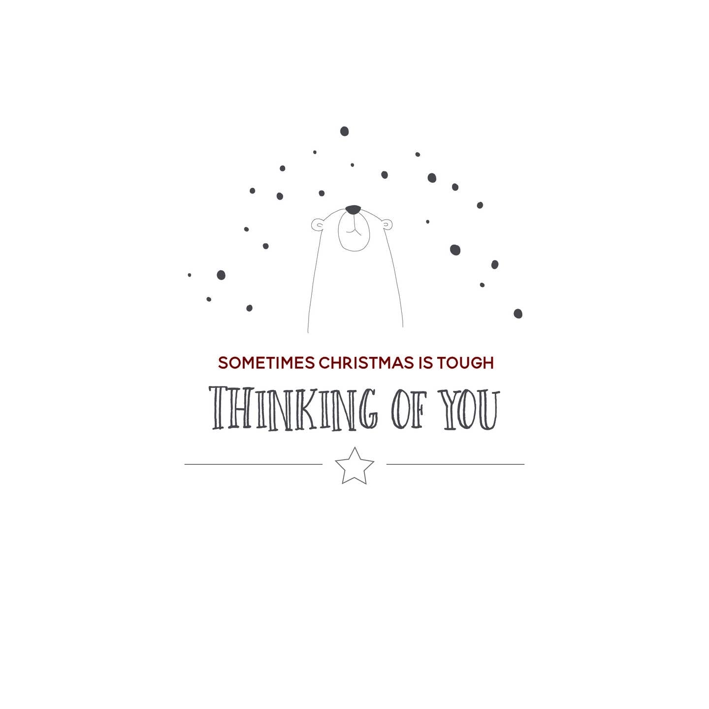 Christmas Thinking of You Greeting Card