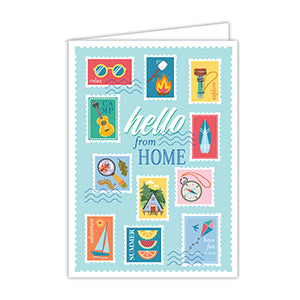 Hello From Home Camp Stamps Camp 5x7 Card