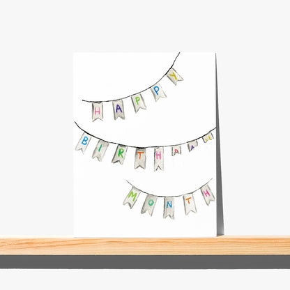 Greeting Card - Happy Birthday Month Banner