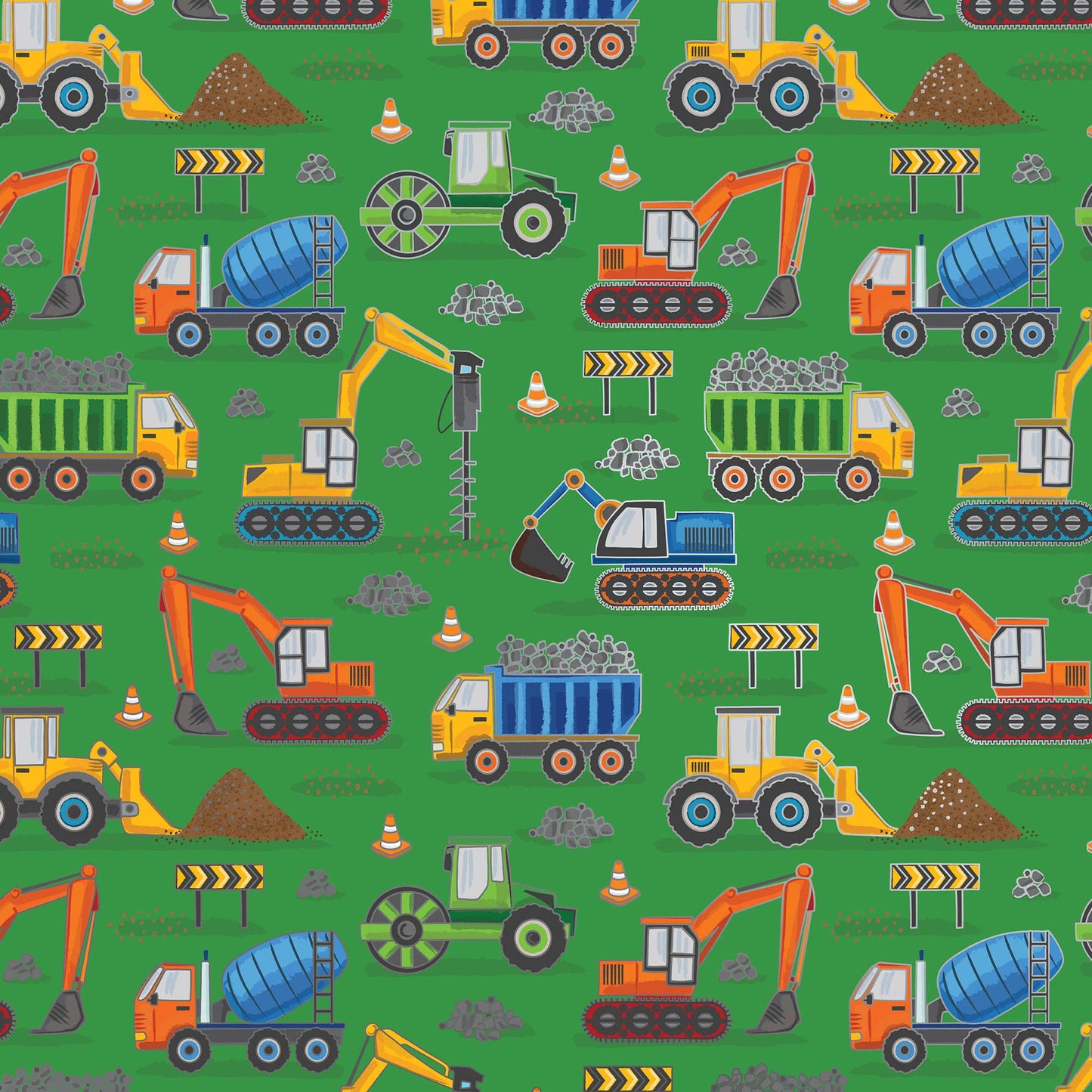 Wrap - Rolls - Construction Trucks Green