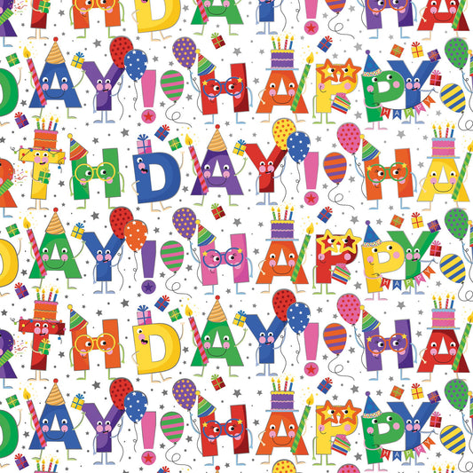 Birthday Characters Gift Wrap