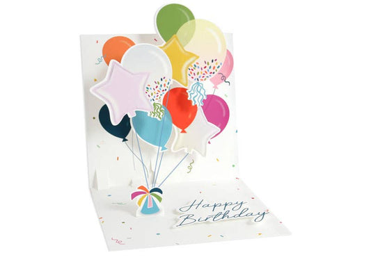 Party Balloons Birthday Pop-Up Greeting Card