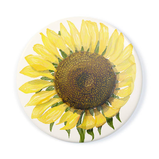 Sunny Sunflower - Pocket Mirror with Wool-Felt Pouch