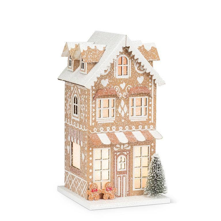 Medium Tall Led Light Gingerbread House