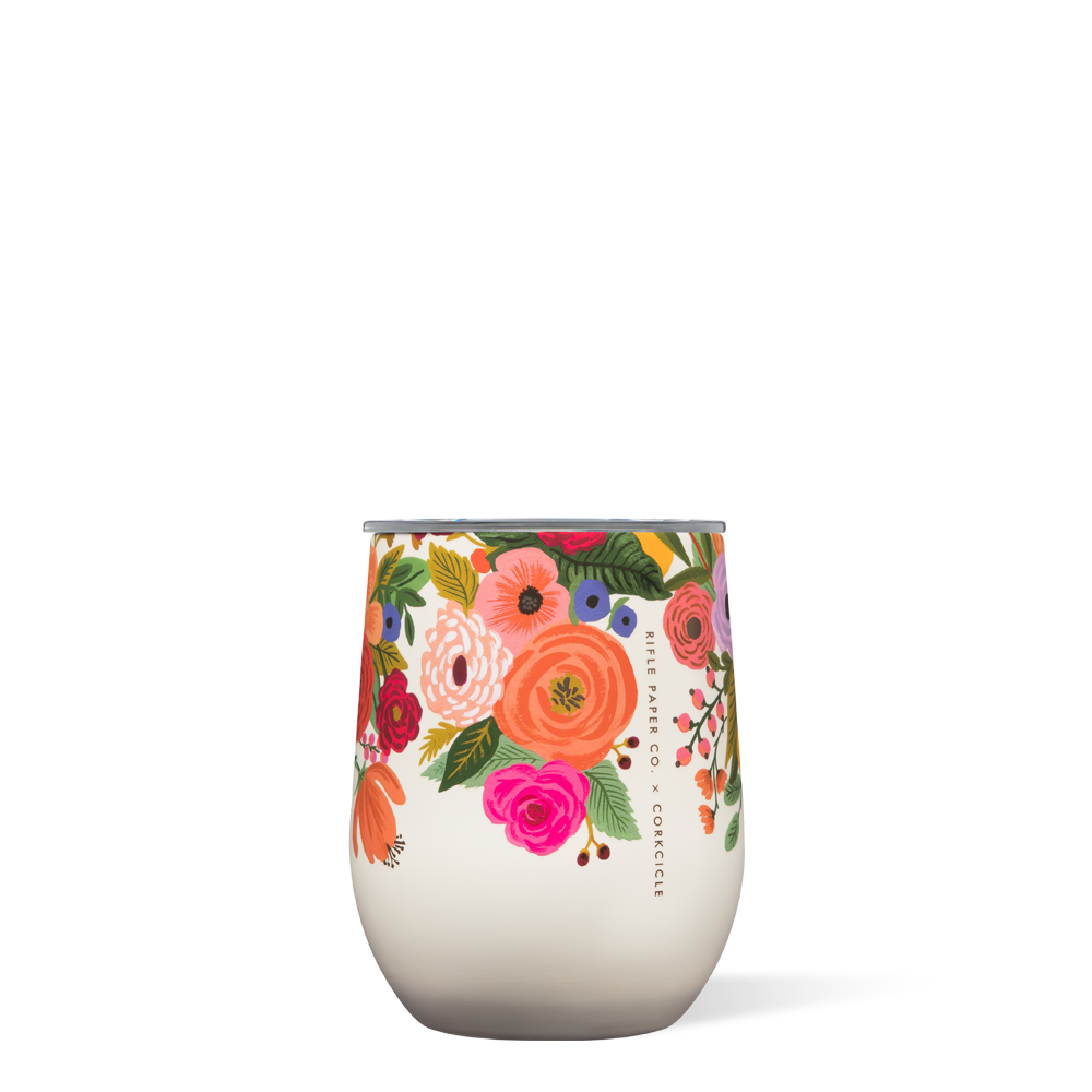 Stemless - 12oz Rifle Paper - Garden Party Cream