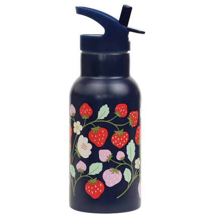 Kids stainless steel drink/ water bottle: Strawberries