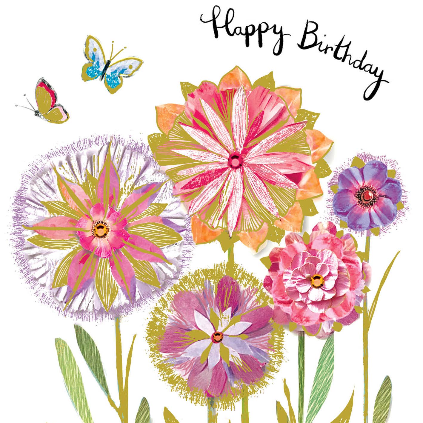 Birthday Greeting Card Wildflowers