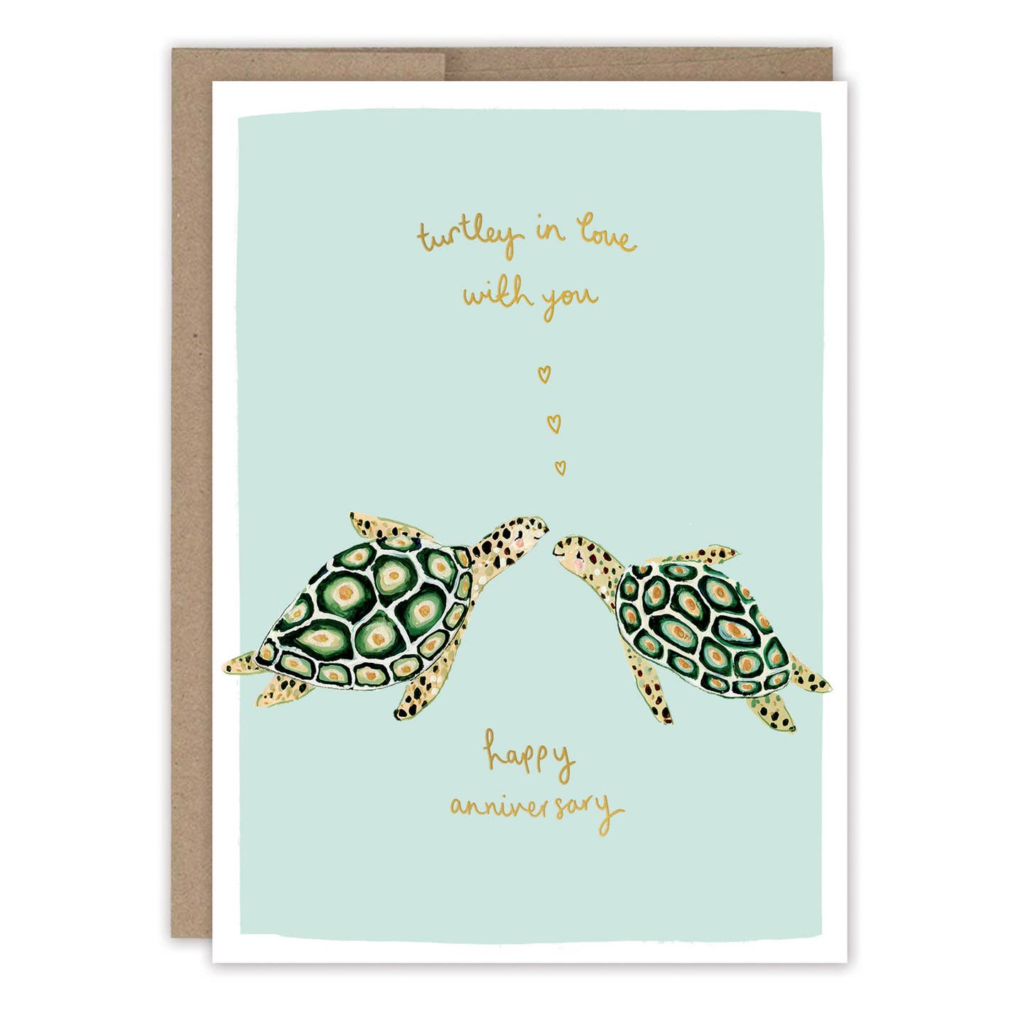 Turtley in Love Anniversary Card
