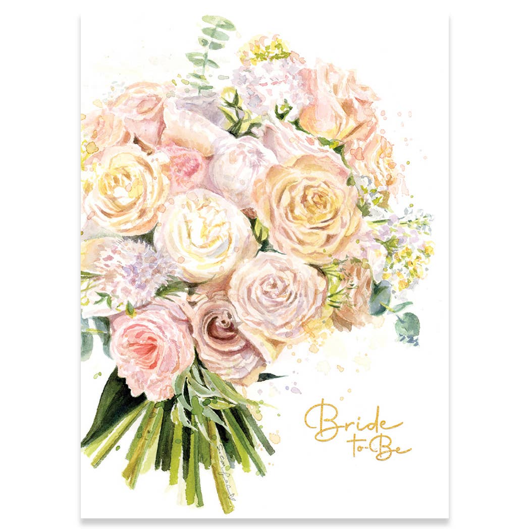 Watercolor Bouquet Shower Greeting Card