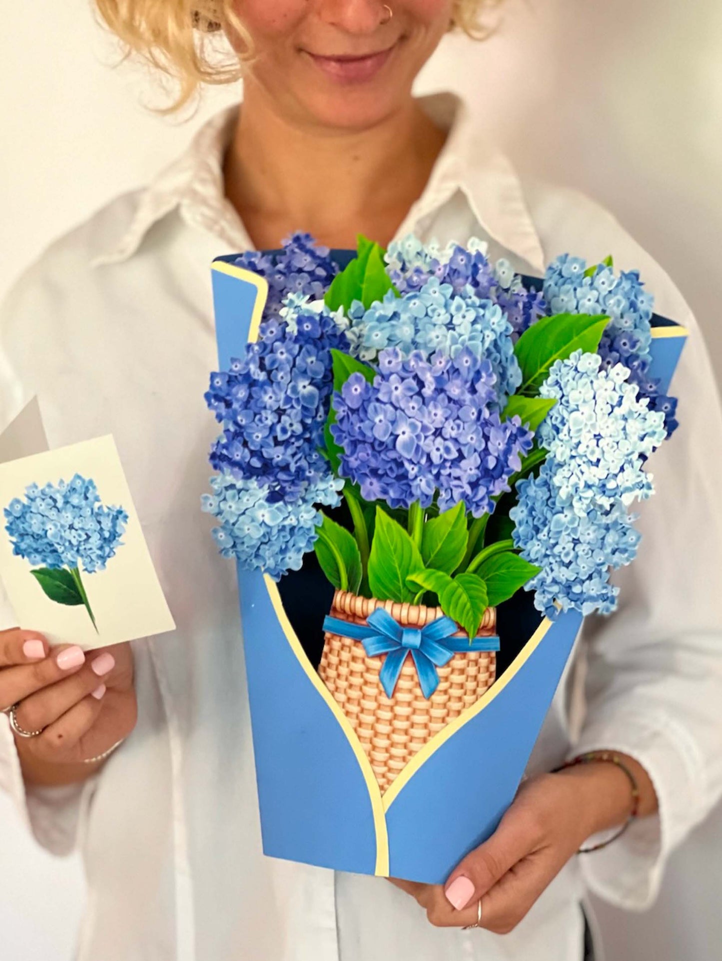 Nantucket Hydrangeas Pop-up Greeting Card