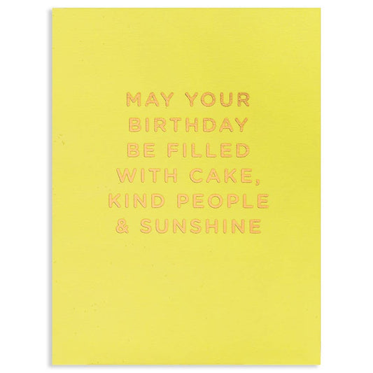 May Your Birthday Be Filled with Cake Birthday Greeting Card