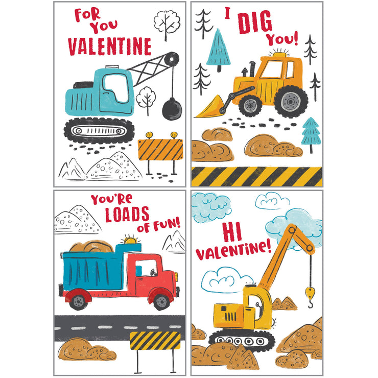 Construction Time Valentine Cards