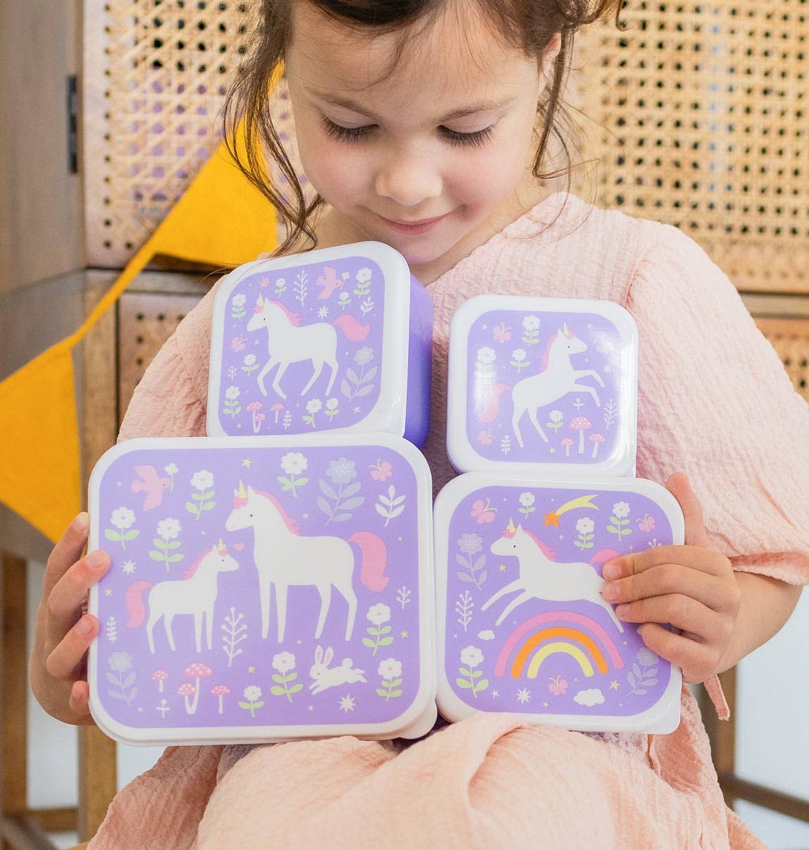 Lunch & snack box set: Unicorn dreams