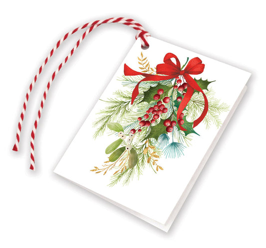 Holiday Gift Tags - Mistletoe & Holly