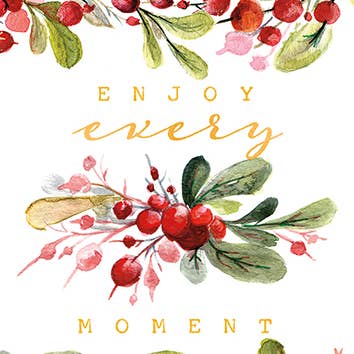 Enjoy Holiday Boxed Greeting Cards 4.5 X 6.25"