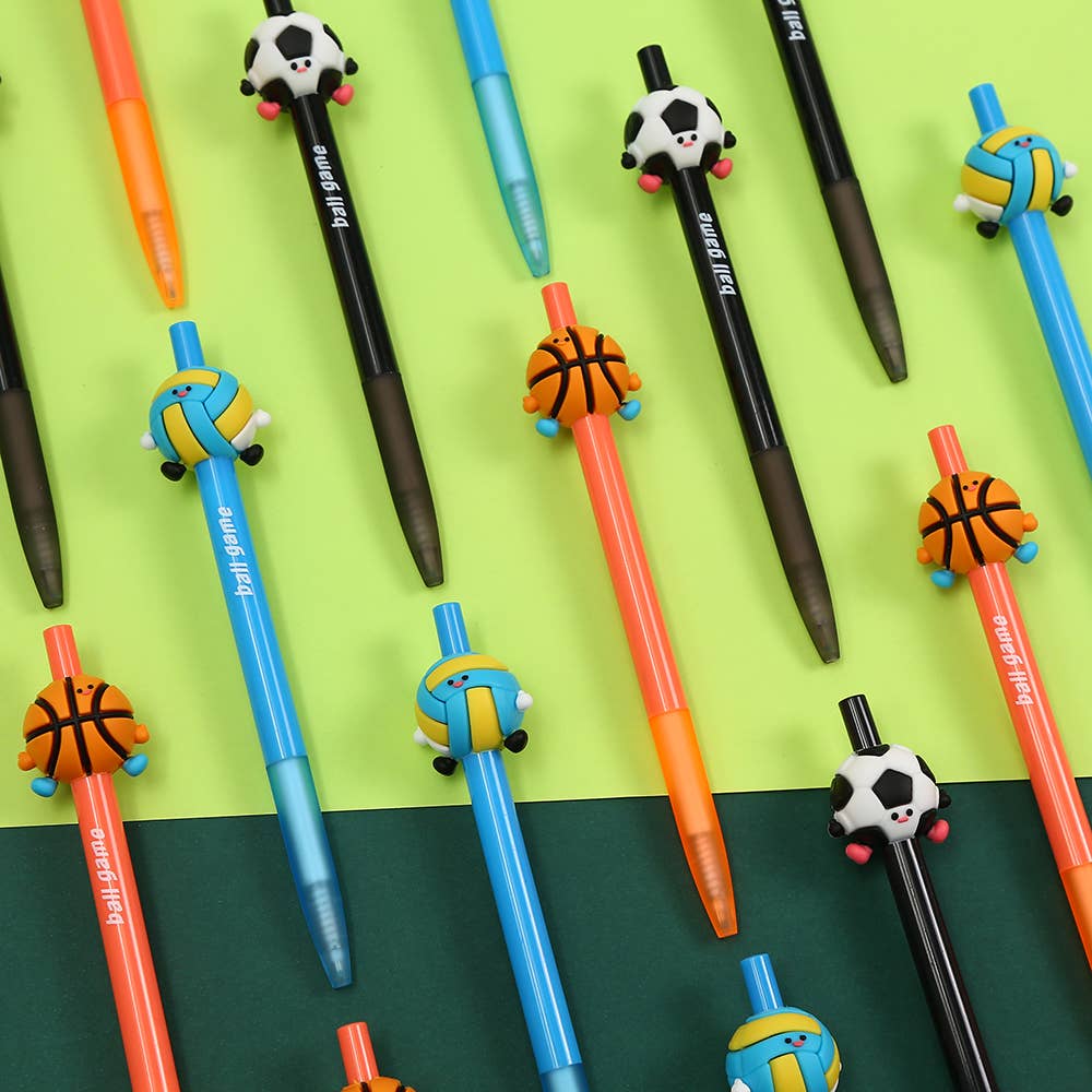 Sports Ball Game Retractable Gel Pen