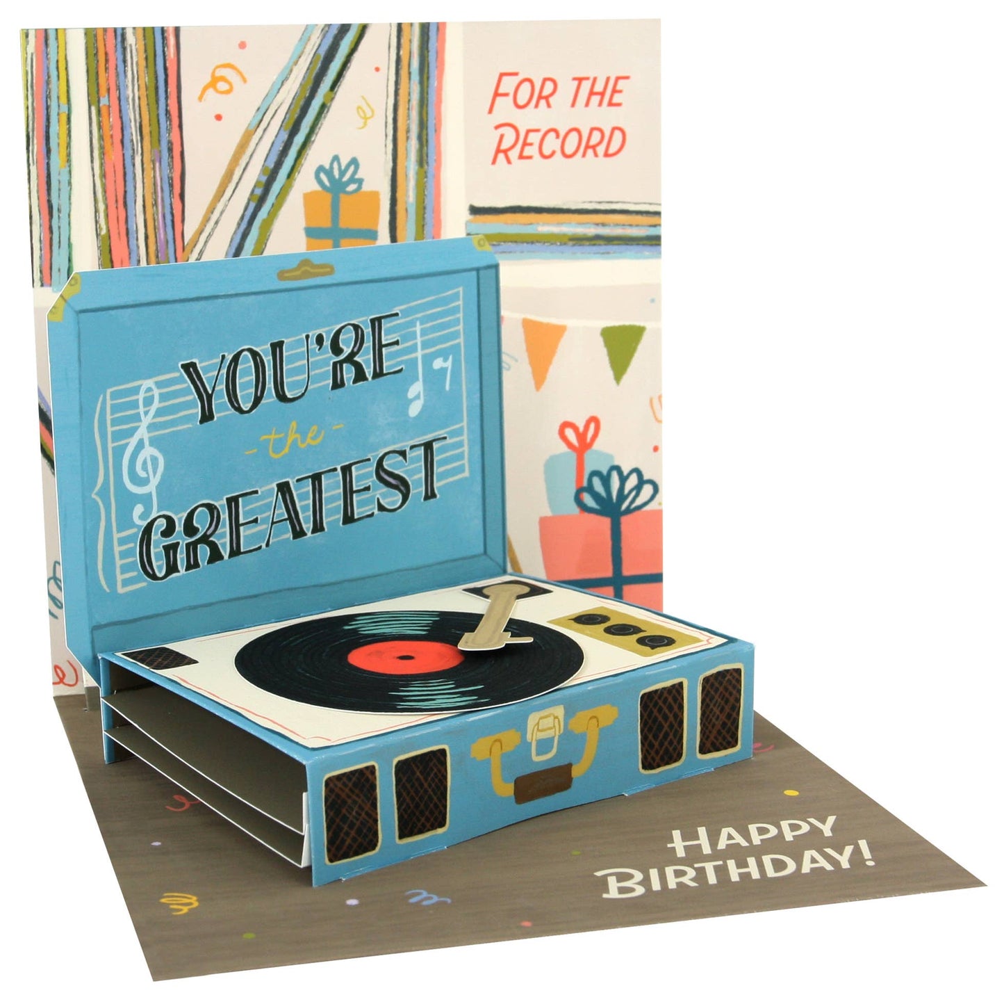 Record Player Pop-up Birthday Card