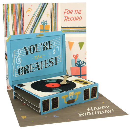 Record Player Pop-up Birthday Card