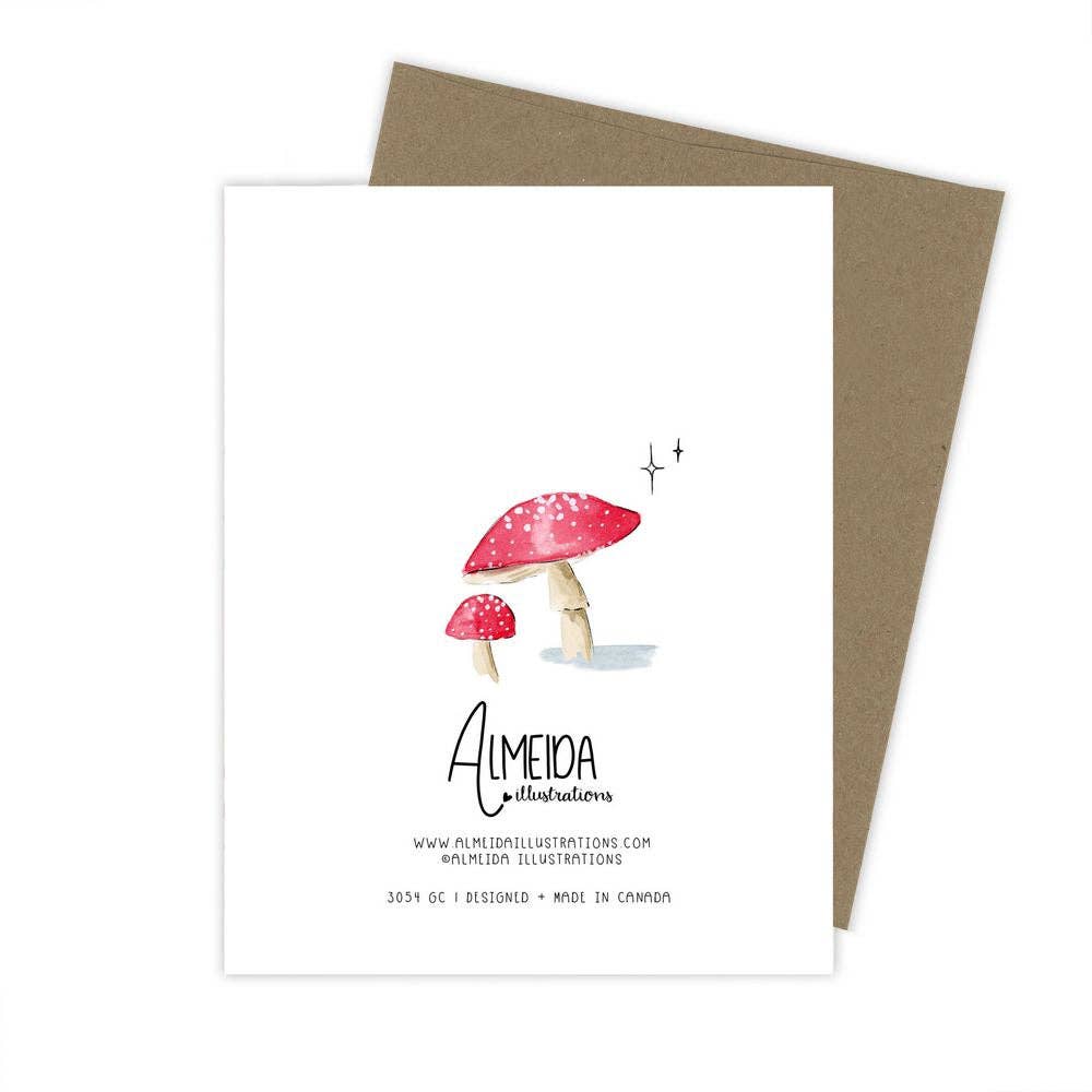 Magical Birthday Card | Red Mushroom: White