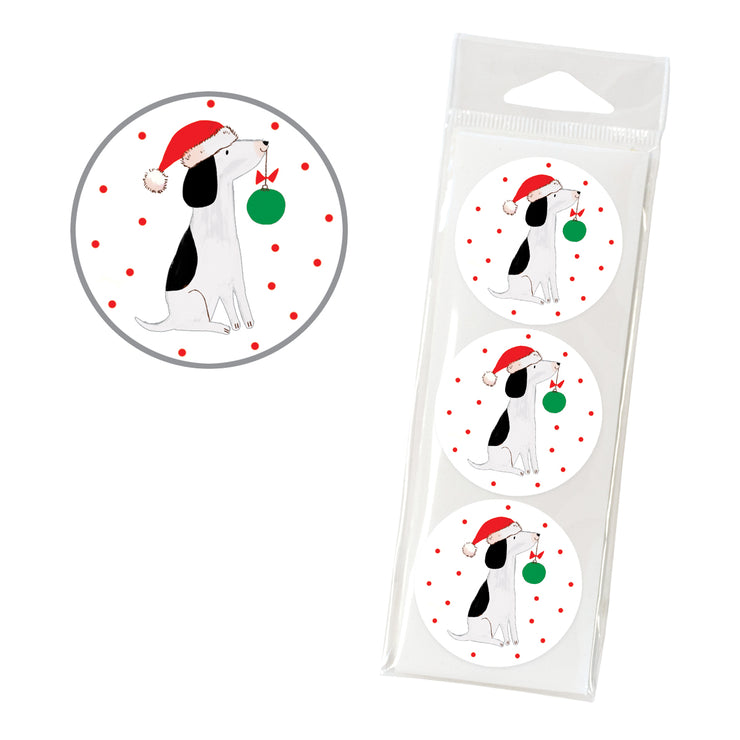 Holiday Envelope Seals - Puppy & Ornament