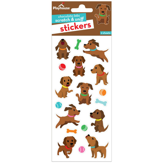 Scratch And Sniff Stickers - Chocolate Labs