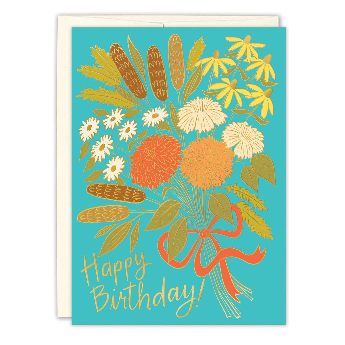 Homespun Bouquet Birthday Card