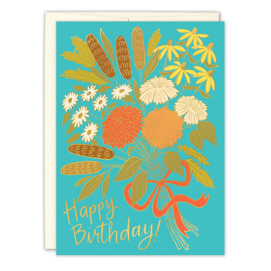 Homespun Bouquet Birthday Card