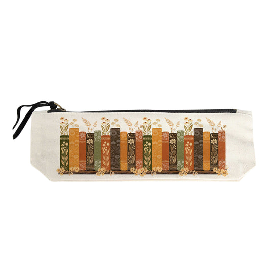 Vintage Bookshelf Pencil Pouch