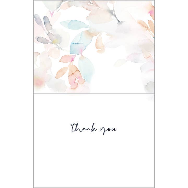 Thank You Greeting Card - Soft Leaves