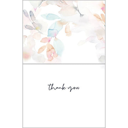 Thank You Greeting Card - Soft Leaves