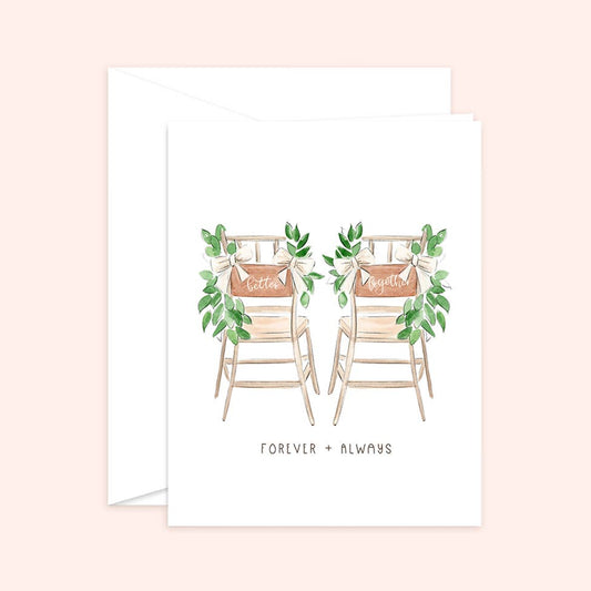 Better Together - Newly Wed Wedding Greeting Card: White