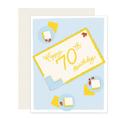 70 Cake | Happy 70th Birthday Card
