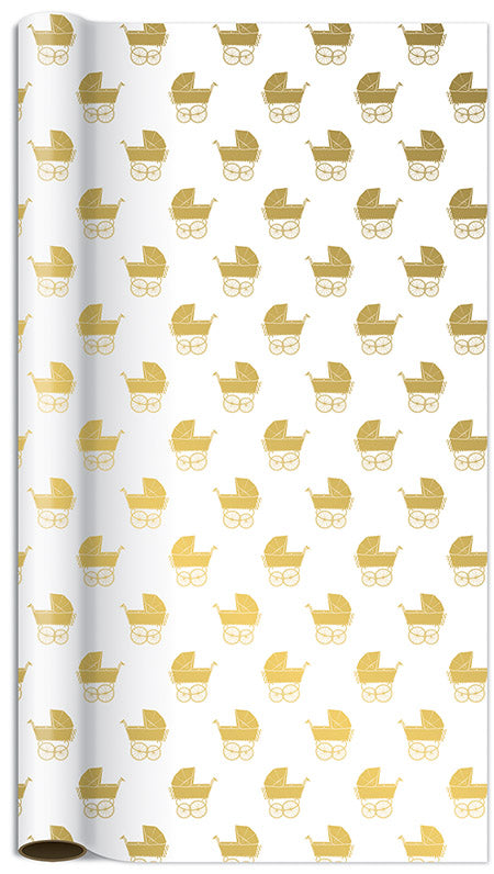 Golden Buggies Foil Stamped Wrapping Paper