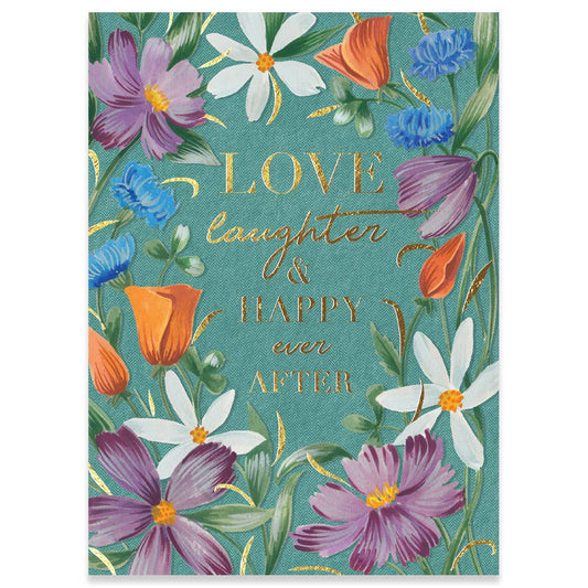 Love Laughter Wedding Card