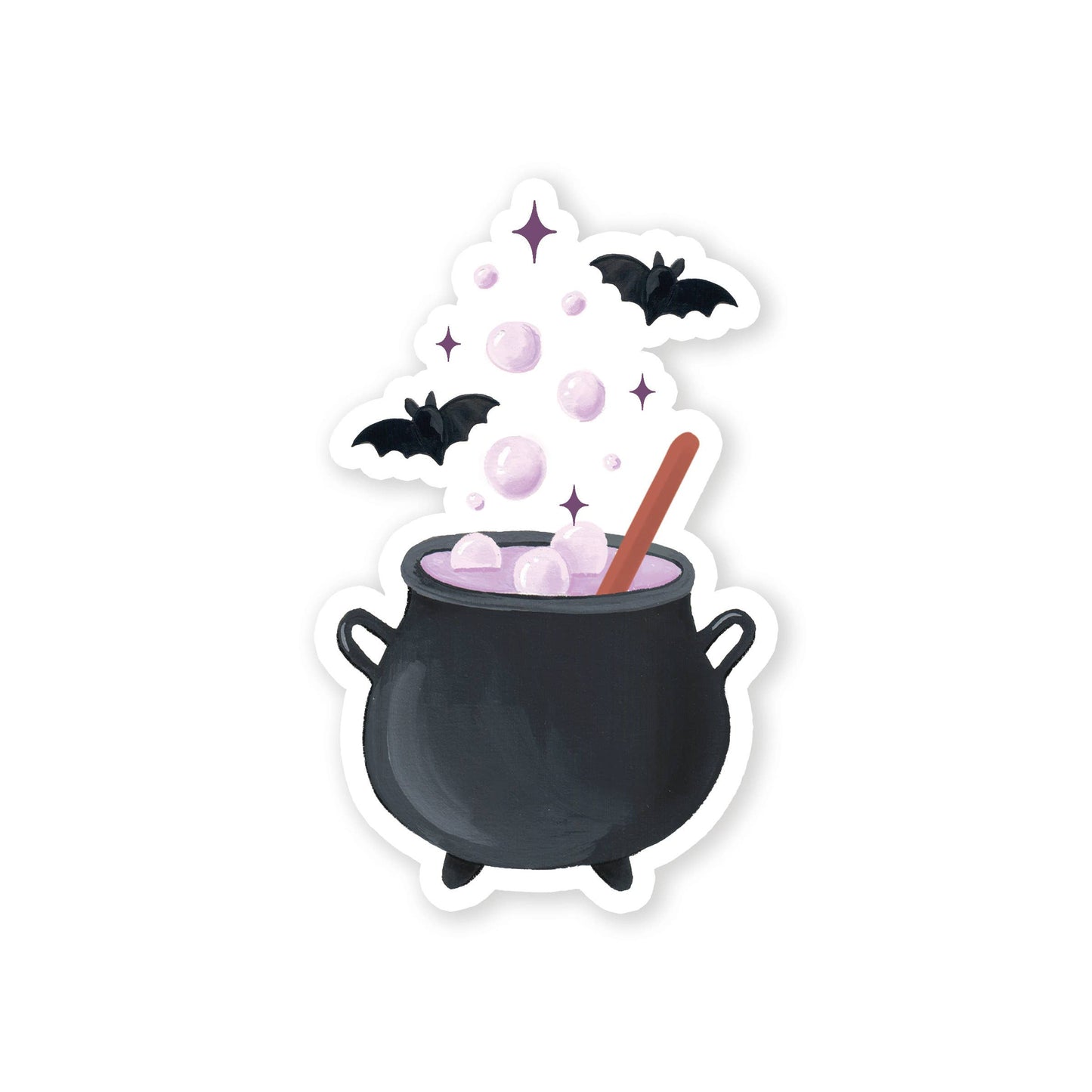 Witch's Cauldron Halloween Sticker